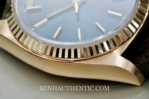 Rolex Day Date Blue Yellow Gold 18038