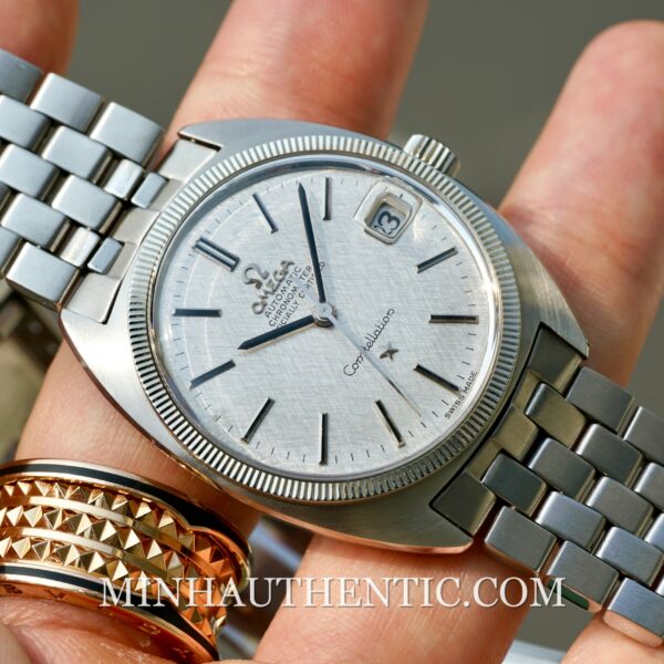 Omega Constellation C-shape Steel Linen dial 168.027