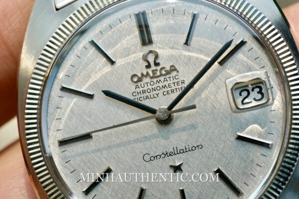 Omega Constellation C-shape Steel Linen dial 168.027 - Hình ảnh 4