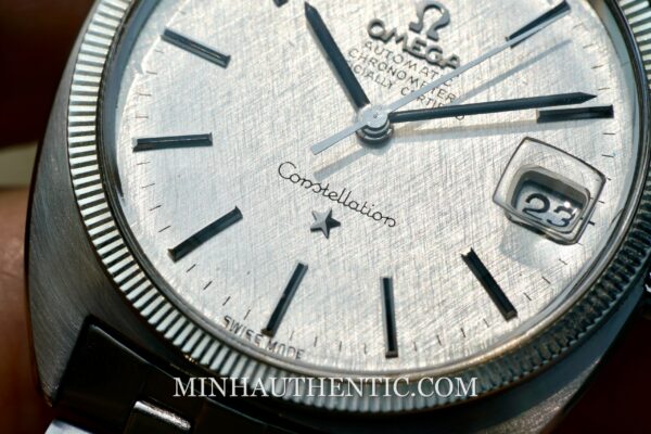 Omega Constellation C-shape Steel Linen dial 168.027