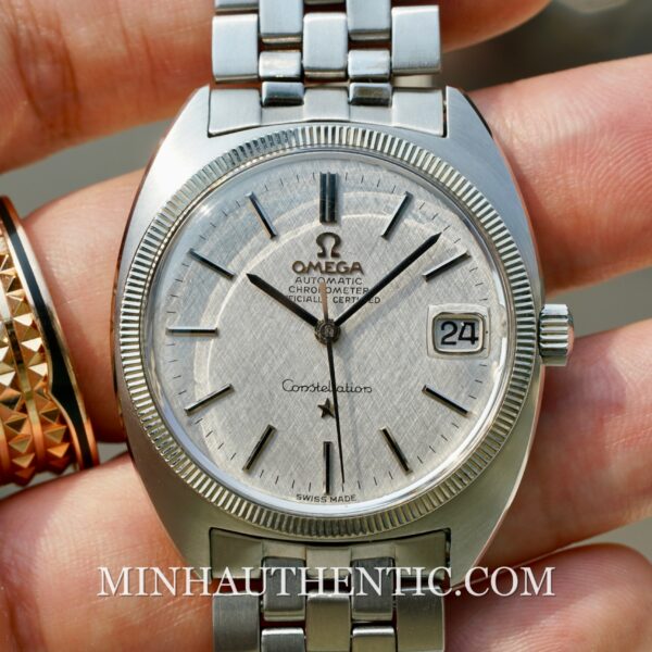 Omega Constellation C-shape Steel Linen dial 168.027