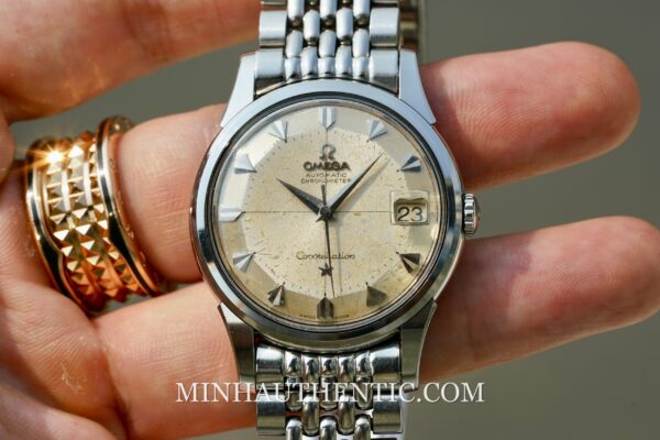 Omega Constellation Pie Pan Arrowhead Steel 14393 61 SC
