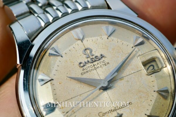 Omega Constellation Pie Pan Arrowhead Steel 14393 61 SC