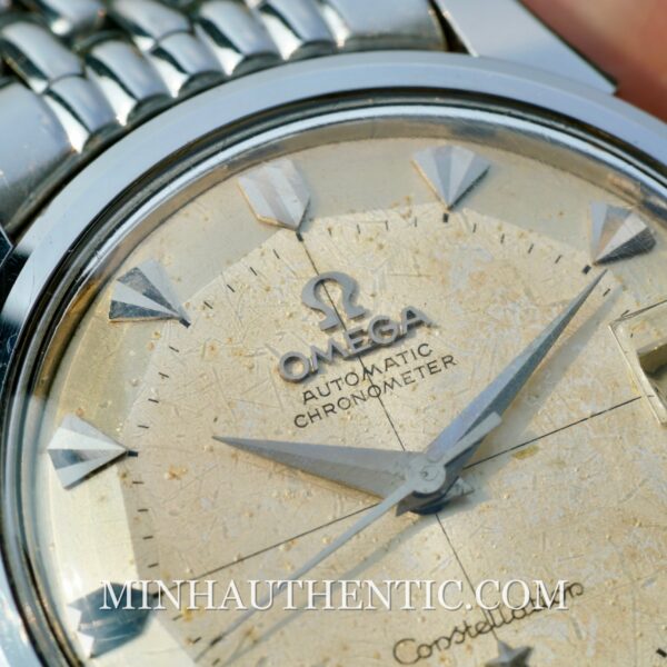 Omega Constellation Pie Pan Arrowhead Steel 14393 61 SC