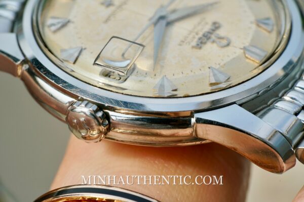 Omega Constellation Pie Pan Arrowhead Steel 14393 61 SC
