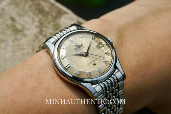 Omega Constellation Pie Pan Arrowhead Steel 14393 61 SC