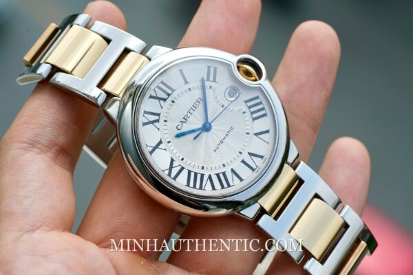 Cartier Ballon Bleu 42mm Automatic 18k Gold Steel W69009Z3