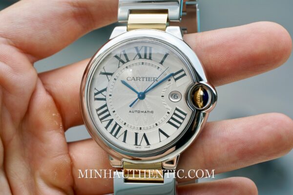 Cartier Ballon Bleu 42mm Automatic 18k Gold Steel W69009Z3