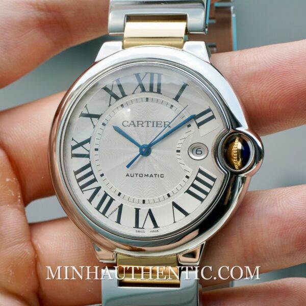 Cartier Ballon Bleu 42mm Automatic 18k Gold Steel W69009Z3