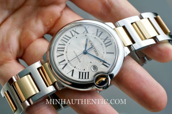 Cartier Ballon Bleu 42mm Automatic 18k Gold Steel W69009Z3 - Hình ảnh 6