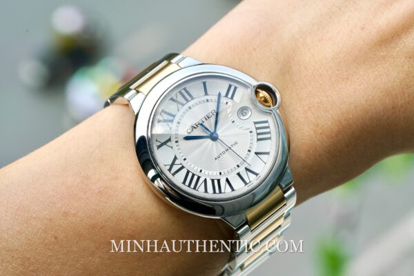 Cartier Ballon Bleu 42mm Automatic 18k Gold Steel W69009Z3