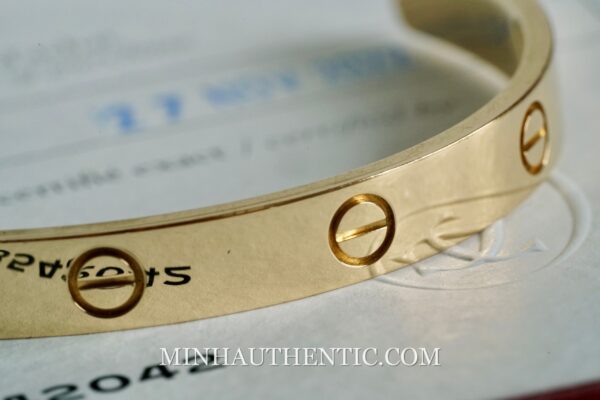 Cartier LOVE Cuff 18k Yellow gold - Hình ảnh 4