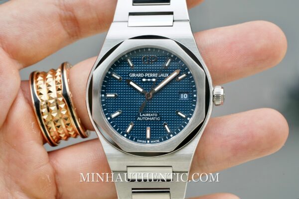 Girard Perregaux Laureato 38mm Midnight Blue 81005-11-3460-1CM - Hình ảnh 15