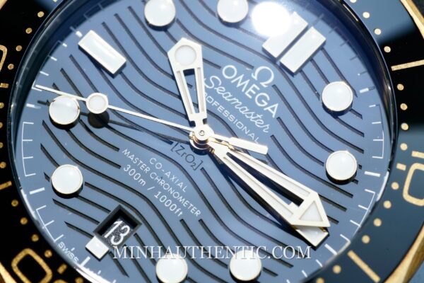 Omega Seamaster Diver 300m Yellow Gold Steel Rubber 210.22.42.20.01.001 - Ảnh 8