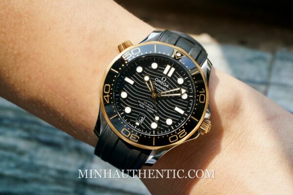 Omega Seamaster Diver 300m Yellow gold Steel Rubber 210.22.42.20.01.001