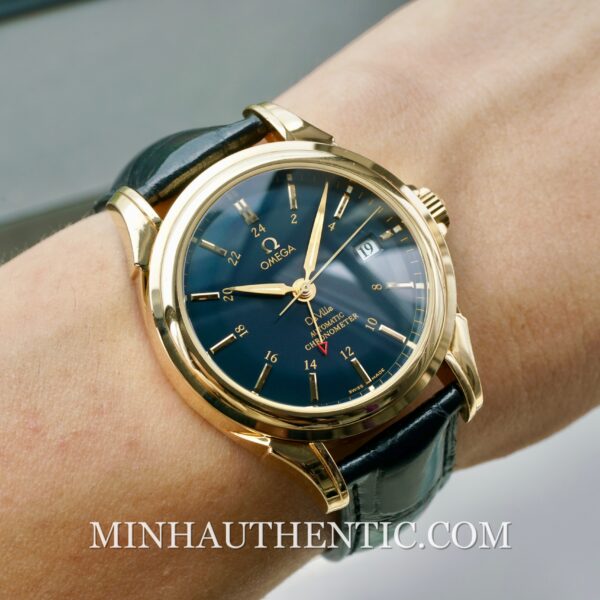Omega De Ville GMT Blue Yellow Gold 4633.80.33