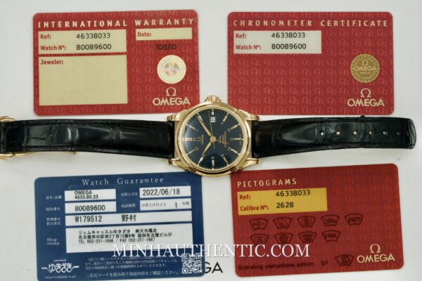Omega De Ville GMT Blue Yellow Gold 4633.80.33 - Hình ảnh 15