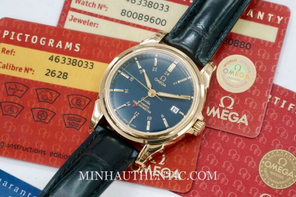Omega De Ville GMT Blue Yellow Gold 4633.80.33