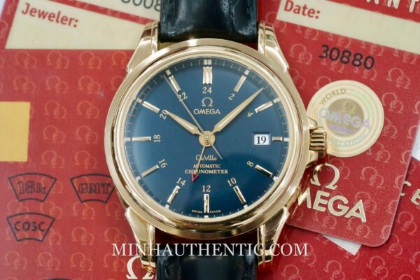 Omega De Ville GMT Blue Yellow Gold 4633.80.33