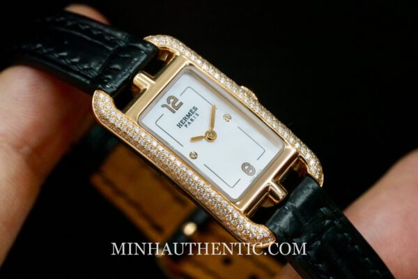 Hermes Nantucket Small Diamond Rose Gold W044193WW00 - Ảnh 7