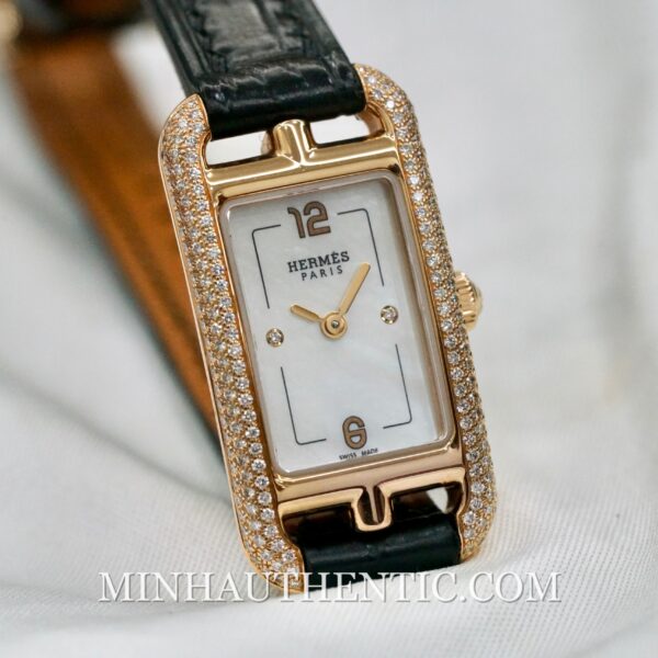 Hermes Nantucket Small Diamond Rose Gold W044193WW00 