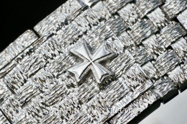 Vacheron Constantin Historiques Square Basket Weave 18k White Gold 31095 - Ảnh 5