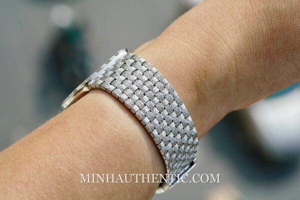 Vacheron Constantin Historiques Square Basket Weave 18k White Gold 31095 - Ảnh 3