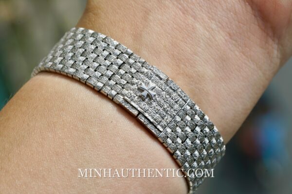 Vacheron Constantin Historiques Square Basket Weave 18k White Gold 31095 - Ảnh 2